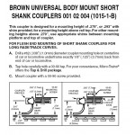 BROWN Universal BMC Short Shank  Assembled (1015-1B)
