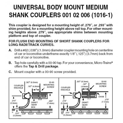 Universal BMC Medium Shank Assembled (1016-1)