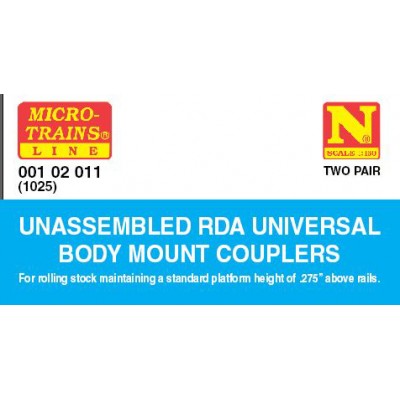RDA universal body mount coupler (1025) 2 pr