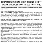 BROWN Universal BMC Short Shank Unassembled 10pr (1015-10B)