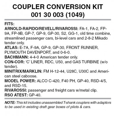 Locomotive Coupler Conversion Kit (1049)