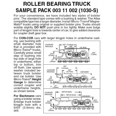 Roller Bearing Trucks sampler pack 3 pr (1030-S)