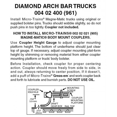 Diamond Arch Bar Trucks Brown 1 pr (961)