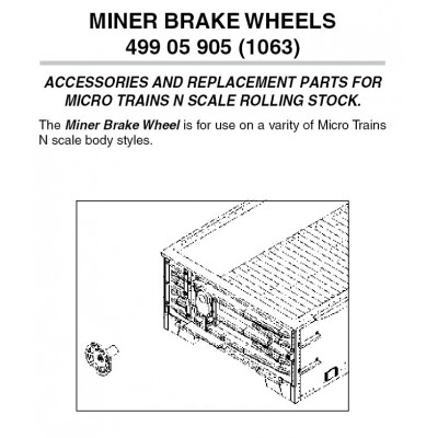 Miner Brake Wheels 12 ea (1063)