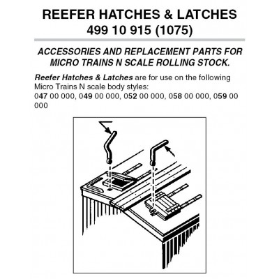 Reefer Hatches & Latches 12 ea (1075)