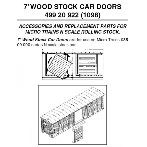 7' Stock Car Doors  12 ea (1098)