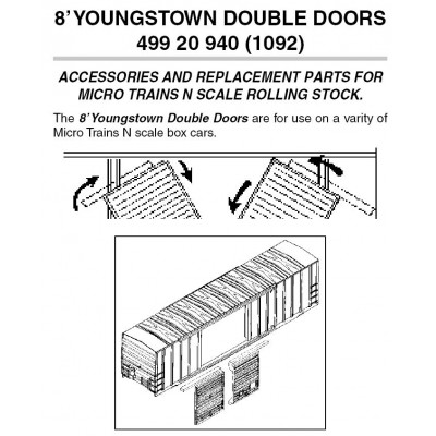8' Youngstown L & R Doors (6 ea.) (12 ea) (1092)