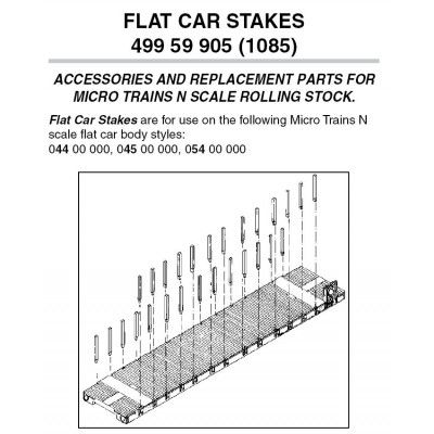 Stakes Flat Car  4 sets (1085)