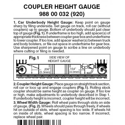 Z & Nn3 Coupler Height Gauge