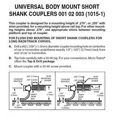 Universal BMC Short Shank  Assembled (1015-1-10) (10pr)