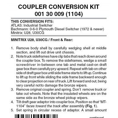 Locomotive Coupler Conversion Kit  (1104) 