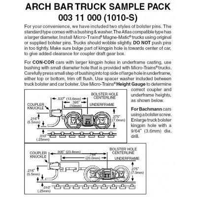 Arch Bar Trucks sampler pack 2 pr (1010-S)