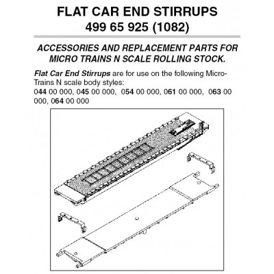 Stirrups Flat Car  12 ea (1082)